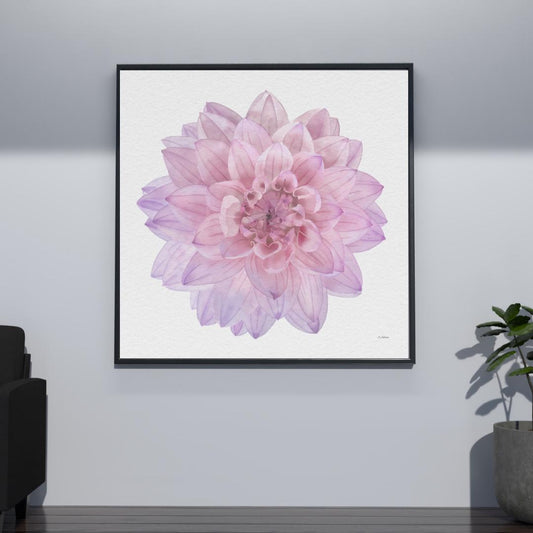 Pink Dahlia Watercolor Art Print: Botanical Home Decor
