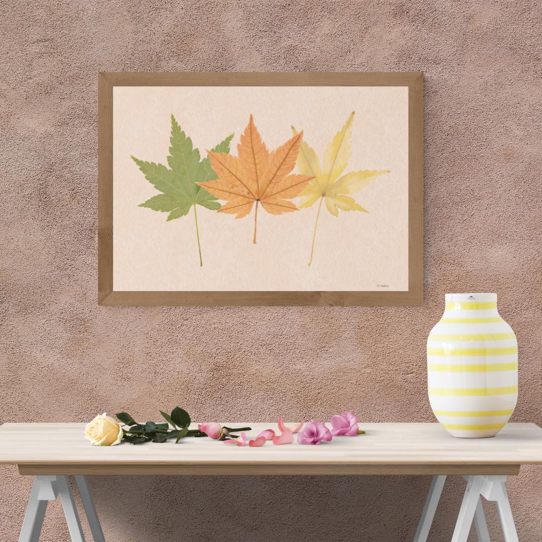 Fall Autumn Leaves Print - Wall Art - Home Décor