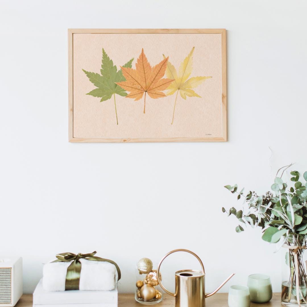 Fall Autumn Leaves Print - Wall Art - Home Décor