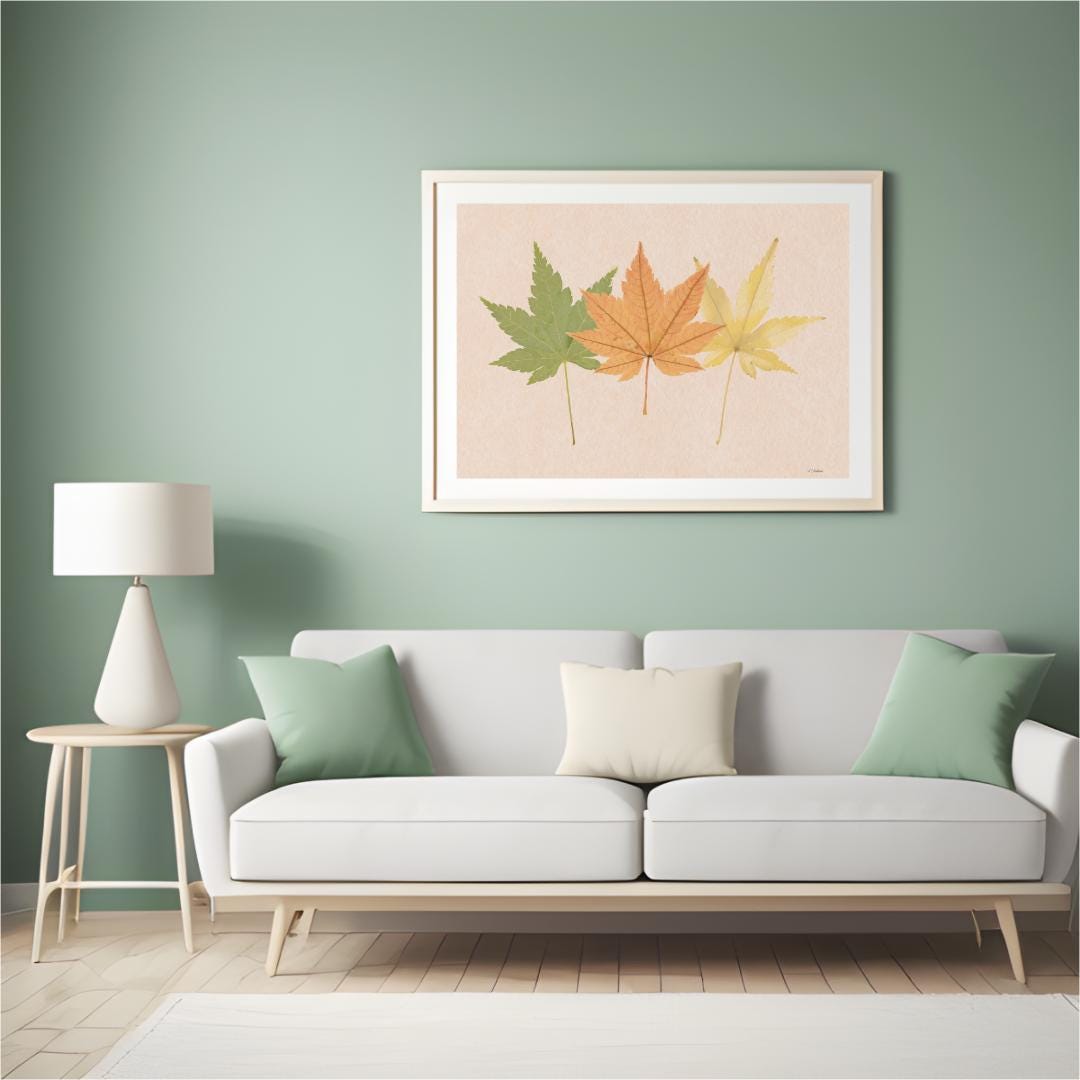 Fall Autumn Leaves Print - Wall Art - Home Décor